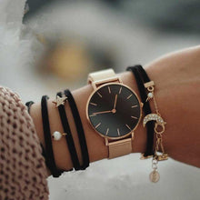 Load image into Gallery viewer, Fashion Big Brand Women Stainless Steel Strap Quartz Wrist Watch Luxury Simple Style Designed Watches Women's Clock
